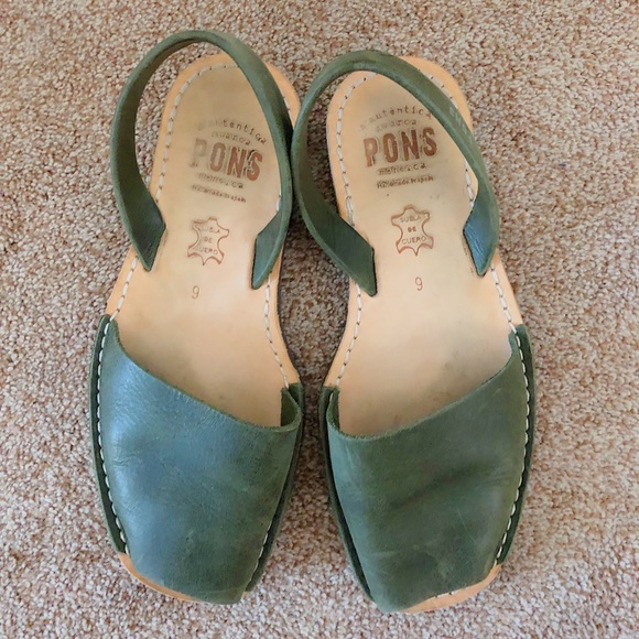 Pons Quintana Shoes - Olive Green Pons